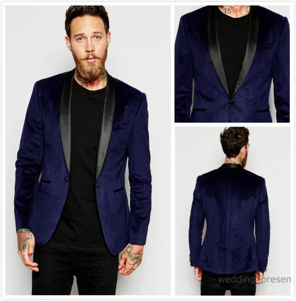 navy blue velvet slim fit groom tuxedos shawl lapel wedding suits custom made groomsmen suit prom mens suits with black pants jac1191206, Black;gray
navy blue velvet slim fit groom tuxedos shawl lapel wedding suits custom made groomsmen suit prom mens suits with black pants jac1191206, Black;gray