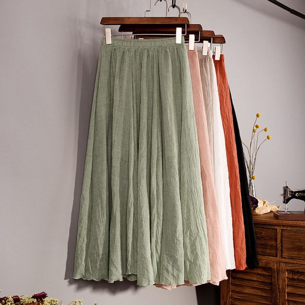 skirts summer thin fashion cotton linen skirt women literary retro loose large swing skirts vintage vacation elastic waist wrap skirt 230410, Black
skirts summer thin fashion cotton linen skirt women literary retro loose large swing skirts vintage vacation elastic waist wrap skirt 230410, Black