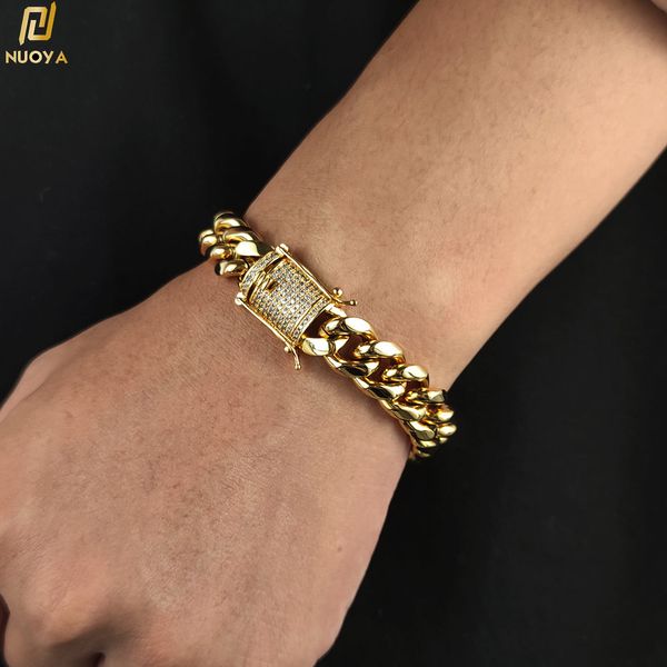 charm bracelets iced out cz hip hop stainless steel 18k gold plated cuban link bracelet for women men luxury bracelets on hand jewelry gifts, Golden;silver
charm bracelets iced out cz hip hop stainless steel 18k gold plated cuban link bracelet for women men luxury bracelets on hand jewelry gifts, Golden;silver