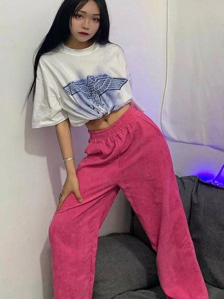 women's pants s houzhou pink corduroy wide leg pant korean style summer straight high waist trousers female fashion streetwear aestheti, Black;white
women's pants s houzhou pink corduroy wide leg pant korean style summer straight high waist trousers female fashion streetwear aestheti, Black;white