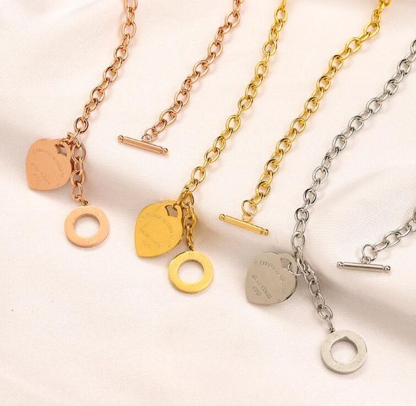23ss 3color luxury brand designer letter necklaces 18k gold plated crystal stainless steel pendant never fading chain jewelry accessories, Silver
23ss 3color luxury brand designer letter necklaces 18k gold plated crystal stainless steel pendant never fading chain jewelry accessories, Silver