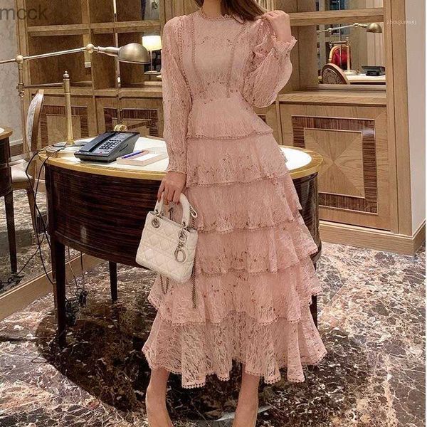 casual dresses pink lace embroidery maxi dress female autumn winter full sleeve high waist ruffle elegant long party dresses woman 2022 m230, Black;gray
casual dresses pink lace embroidery maxi dress female autumn winter full sleeve high waist ruffle elegant long party dresses woman 2022 m230, Black;gray