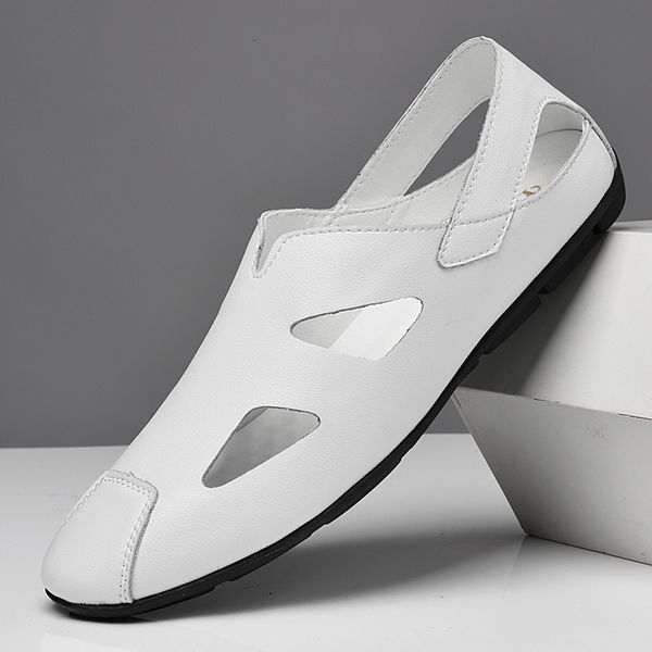 sandals summer men genuine leather beach slippers shoes brand slipon breathable hole slides casual zapatos hombre 230410, Black
sandals summer men genuine leather beach slippers shoes brand slipon breathable hole slides casual zapatos hombre 230410, Black
