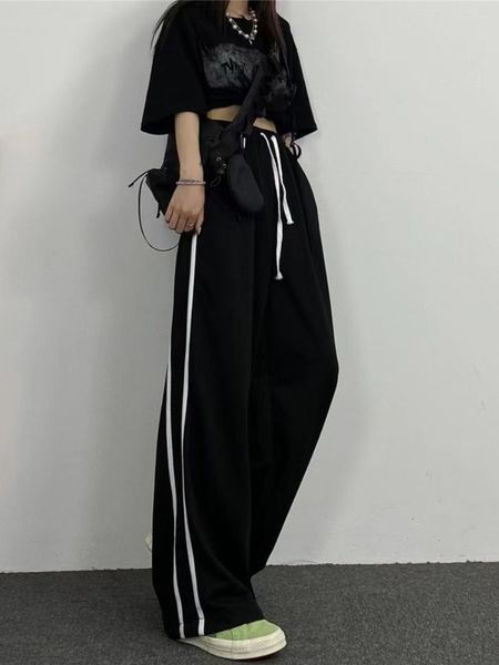 women's pants s houzhou striped trouser korean streetwear jogging sweatpants oversize harajuku stylish joggers wide leg sport basic 230, Black;white
women's pants s houzhou striped trouser korean streetwear jogging sweatpants oversize harajuku stylish joggers wide leg sport basic 230, Black;white