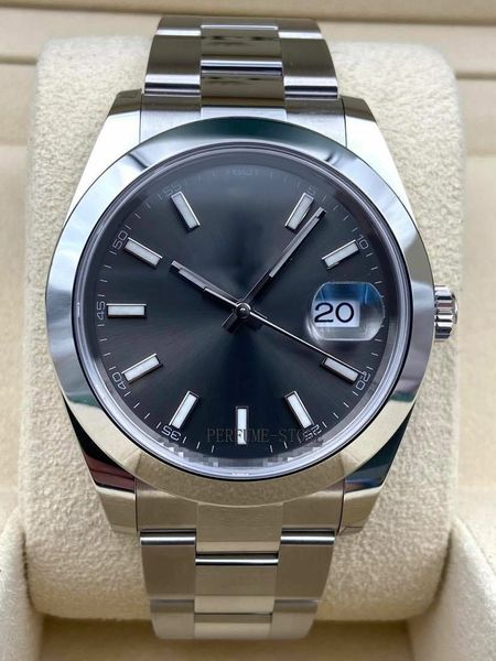 box papers high-quality watch new date just 41mm smooth rhodium dial oyster bracelet 126300 bracelet mechanical automatic men watches waterp, Slivery;brown
box papers high-quality watch new date just 41mm smooth rhodium dial oyster bracelet 126300 bracelet mechanical automatic men watches waterp, Slivery;brown