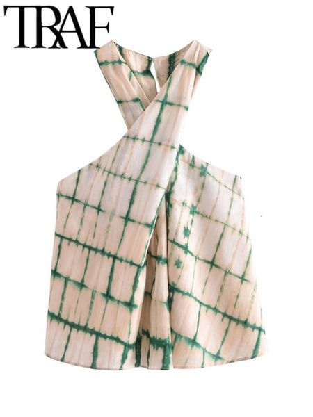 camisoles tanks traf summer fashion women green plaid print with knot back sleeveless crossover halter female casual satin camisole 230410, Black;white
camisoles tanks traf summer fashion women green plaid print with knot back sleeveless crossover halter female casual satin camisole 230410, Black;white