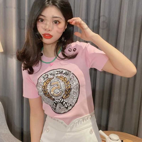 women's knits & tees designer 23 spring/summer new style chic breeze chest wheat flower pattern round neck gentle temperament knitted s, White
women's knits & tees designer 23 spring/summer new style chic breeze chest wheat flower pattern round neck gentle temperament knitted s, White