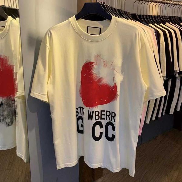 designer summer women t shirt shirt differentiate market high edition strawberry sleeve t-shirt personalized loose casual top, White;black
designer summer women t shirt shirt differentiate market high edition strawberry sleeve t-shirt personalized loose casual top, White;black