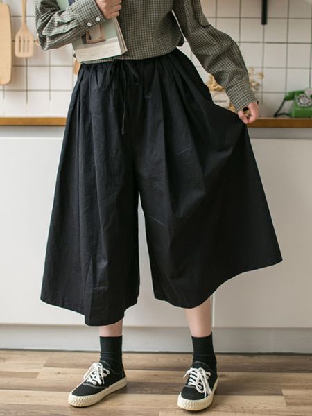 women's pants s houzhou korean fashion culottes summer bloomer harajuku elastic waist wide leg female oversize loose trousers 230410, Black;white
women's pants s houzhou korean fashion culottes summer bloomer harajuku elastic waist wide leg female oversize loose trousers 230410, Black;white
