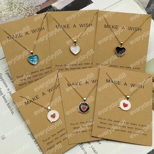 romantic sweet cute colorful heart-shaped pendant necklaces female chain clavicle necklace jewelry gift with paper card, Silver
romantic sweet cute colorful heart-shaped pendant necklaces female chain clavicle necklace jewelry gift with paper card, Silver