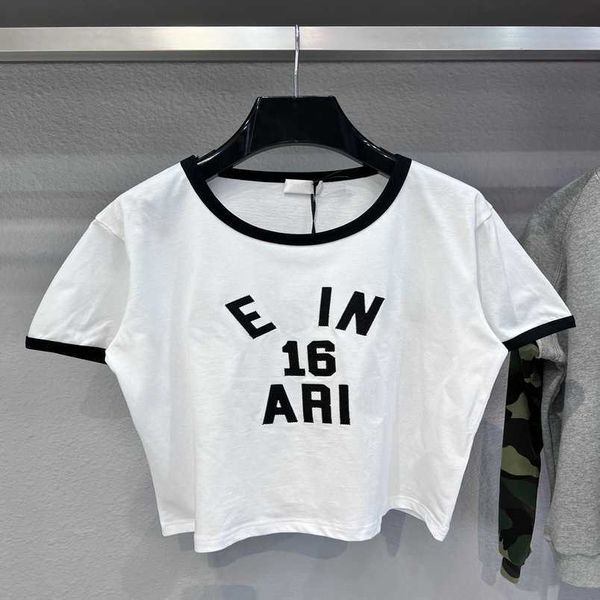 womens designer t shirt tracksuit shirt high edition spring/summer front embroidery 16 custom knitted dyed soft comfortable sleeve, White
womens designer t shirt tracksuit shirt high edition spring/summer front embroidery 16 custom knitted dyed soft comfortable sleeve, White