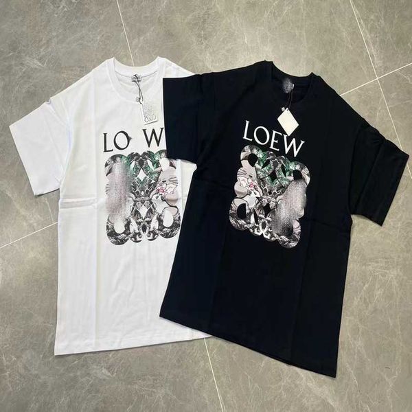 womens designer t shirt shirt loe's high-quality black white printing short-sleeved summer ins half-sleeved round neck couple t-shirt x, White;black
womens designer t shirt shirt loe's high-quality black white printing short-sleeved summer ins half-sleeved round neck couple t-shirt x, White;black