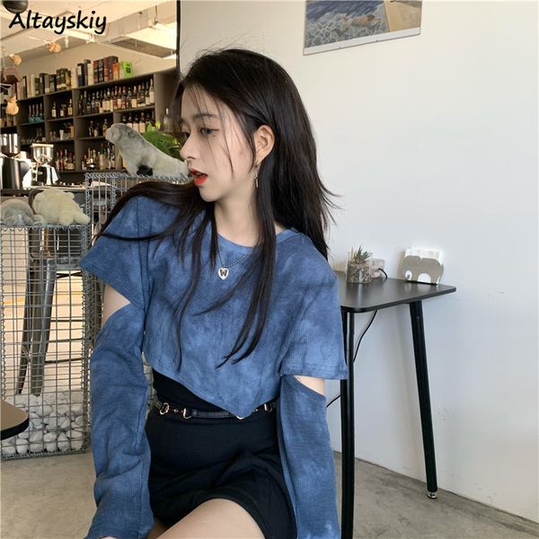 women's t-shirt tie dye t-shirt women's blue detachable sleeves fashion korean fashion club street clothing fashion women's i, White
women's t-shirt tie dye t-shirt women's blue detachable sleeves fashion korean fashion club street clothing fashion women's i, White