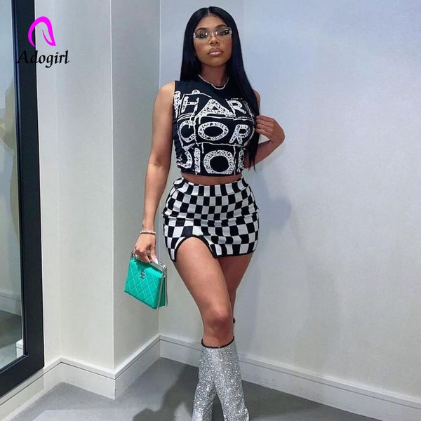 two piece dress checkerboard printed women 2 set sleeveless tank bodycon skirts matching summer y2k night club party outfits 220410, White
two piece dress checkerboard printed women 2 set sleeveless tank bodycon skirts matching summer y2k night club party outfits 220410, White