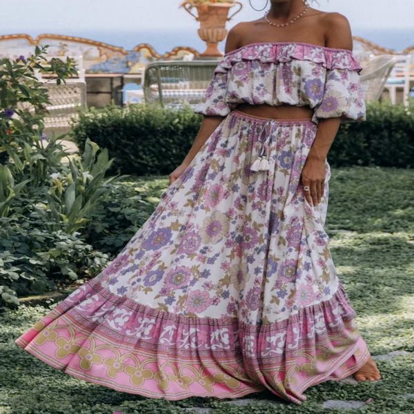 two piece dress happie queens women two piece outfits ruffles long sleeve bohemian elastic waist skirts 2 pieces rayon cotton sets, White
two piece dress happie queens women two piece outfits ruffles long sleeve bohemian elastic waist skirts 2 pieces rayon cotton sets, White