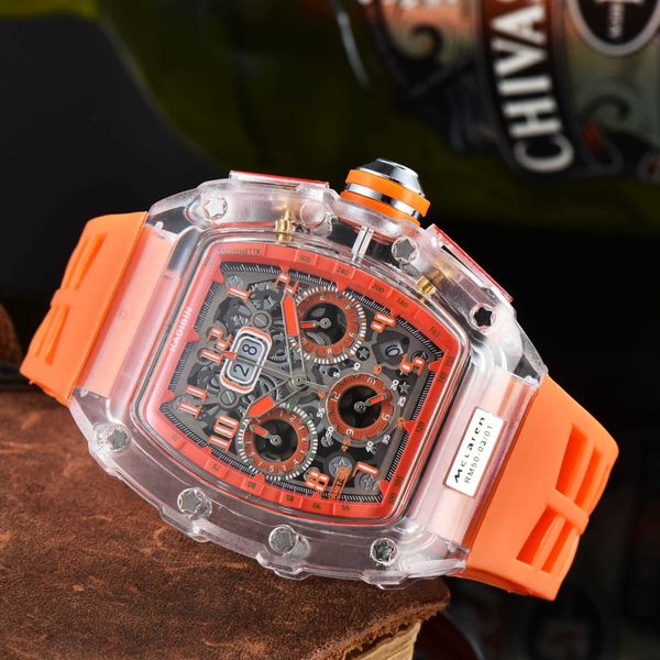 watches richa milles crystal luxury transparent multifunctional six pin running second rotary tourbillon calendar quartz, Slivery;black
watches richa milles crystal luxury transparent multifunctional six pin running second rotary tourbillon calendar quartz, Slivery;black