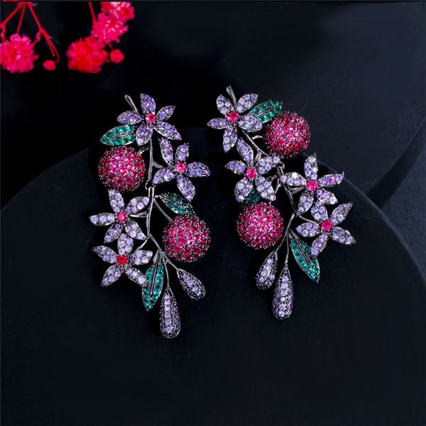 luxury charm fruit flower earring designer for woman party south american colorful aaa cubic zirconia copper exquisite diamond womens earrin, Golden
luxury charm fruit flower earring designer for woman party south american colorful aaa cubic zirconia copper exquisite diamond womens earrin, Golden