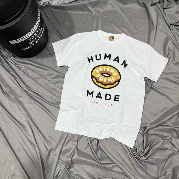 human made new donut short sleeve t-shirt slub cotton seamless cylinder couple, Black;white
human made new donut short sleeve t-shirt slub cotton seamless cylinder couple, Black;white