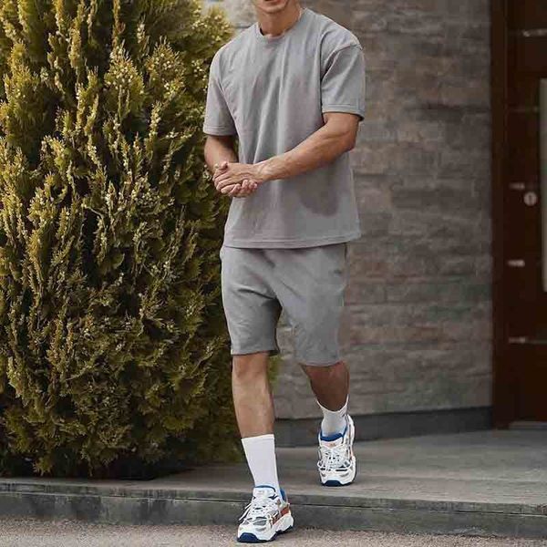 men's tracksuits summer man outfit cotton short sets oneck tracksuit chandals man oversized sports kit luxury male clothing 2 piece set, Gray
men's tracksuits summer man outfit cotton short sets oneck tracksuit chandals man oversized sports kit luxury male clothing 2 piece set, Gray