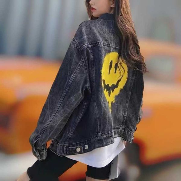 womens designer t shirt tracksuit shirt different from the market version family smiling face print denim jacket, Black;brown
womens designer t shirt tracksuit shirt different from the market version family smiling face print denim jacket, Black;brown