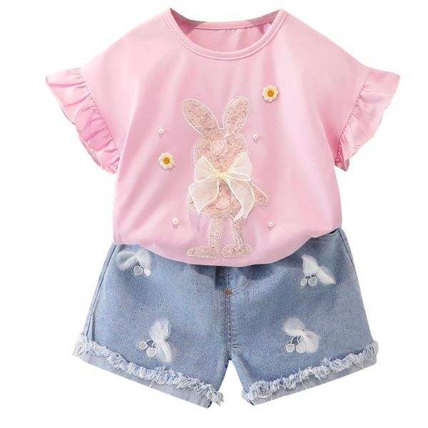 clothing sets girls' summer clothing set denim shorts 2 pieces cotton cartoon fashion set children's baby and toddler clothing 0-4, White
clothing sets girls' summer clothing set denim shorts 2 pieces cotton cartoon fashion set children's baby and toddler clothing 0-4, White
