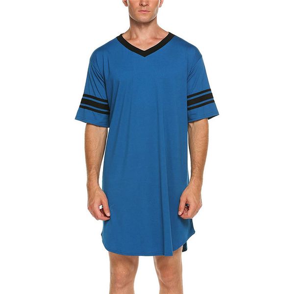 men's sleepwear men cotton nightshirt robes short sleeve soft cotton vneck loose nightwear summer casual male sleepwear long 230410, Black;brown
men's sleepwear men cotton nightshirt robes short sleeve soft cotton vneck loose nightwear summer casual male sleepwear long 230410, Black;brown
