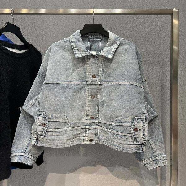designer new women t shirt shirt high version product trend washed old reversed denim cardigan jacket men, Black;brown
designer new women t shirt shirt high version product trend washed old reversed denim cardigan jacket men, Black;brown