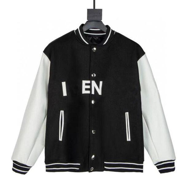 coat 2023 jacket men embroidery designer letters label leather sleeve short sleeve women black blue s-xl 4m00, Black;brown
coat 2023 jacket men embroidery designer letters label leather sleeve short sleeve women black blue s-xl 4m00, Black;brown
