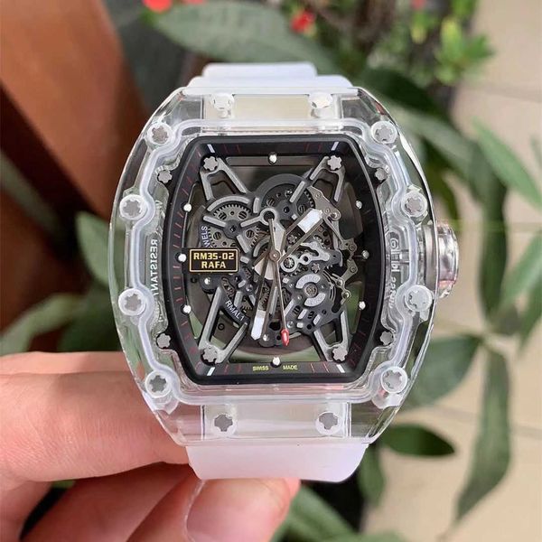 crystal milles luxury richa watches transparent mens fully automatic mechanical hollow out technology cool glow tape versatile personality 2, Slivery;black
crystal milles luxury richa watches transparent mens fully automatic mechanical hollow out technology cool glow tape versatile personality 2, Slivery;black