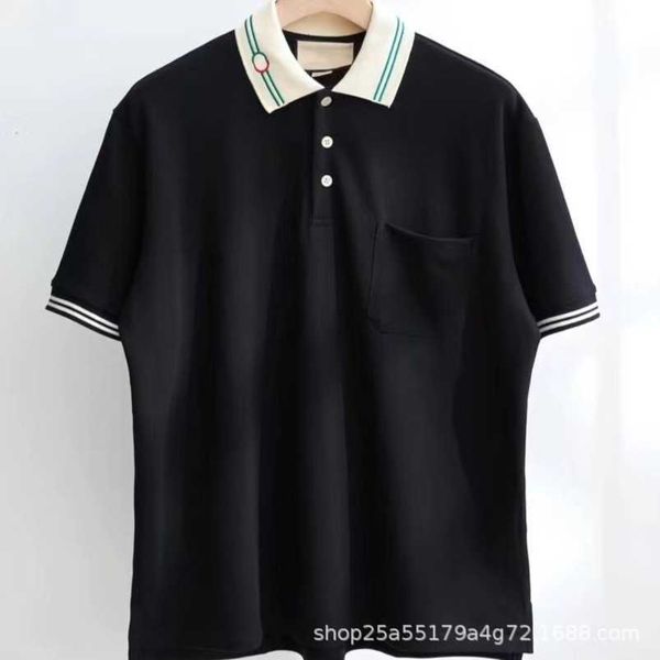 womens designer t shirt shirt the correct version of interlock style beaded double embroidered polo clothes for men women, White;black
womens designer t shirt shirt the correct version of interlock style beaded double embroidered polo clothes for men women, White;black