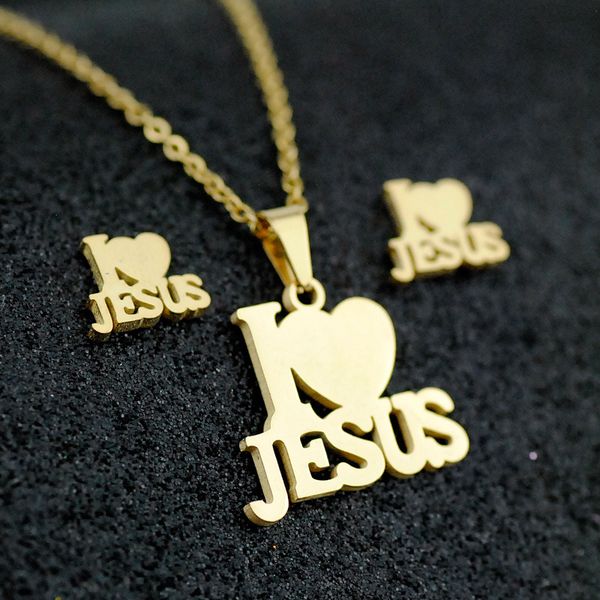 earrings necklace fashion stainless steel jesus cross men charm heart letter pendant jewelry set chain christian symbol gifts 230410, Silver
earrings necklace fashion stainless steel jesus cross men charm heart letter pendant jewelry set chain christian symbol gifts 230410, Silver