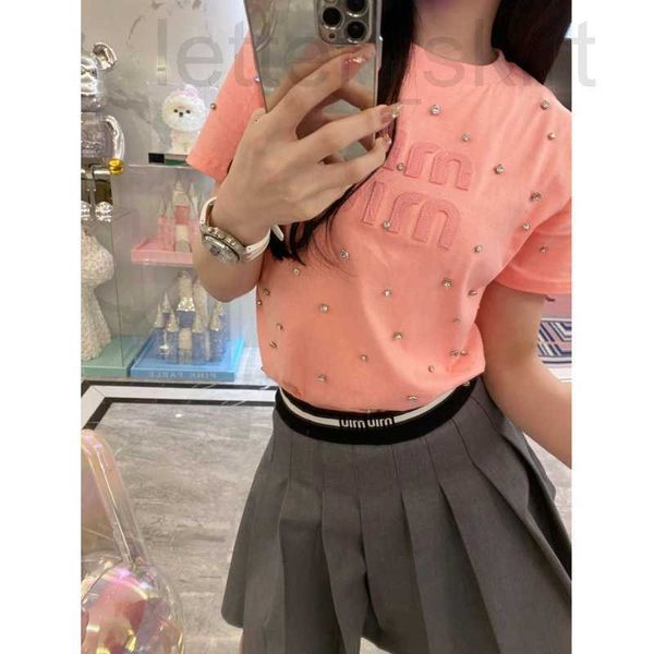 women's t-shirt designer 23ss early spring new full diamond letter irregular embroidery logo decoration short sleeve t-shirt loose fit, White
women's t-shirt designer 23ss early spring new full diamond letter irregular embroidery logo decoration short sleeve t-shirt loose fit, White