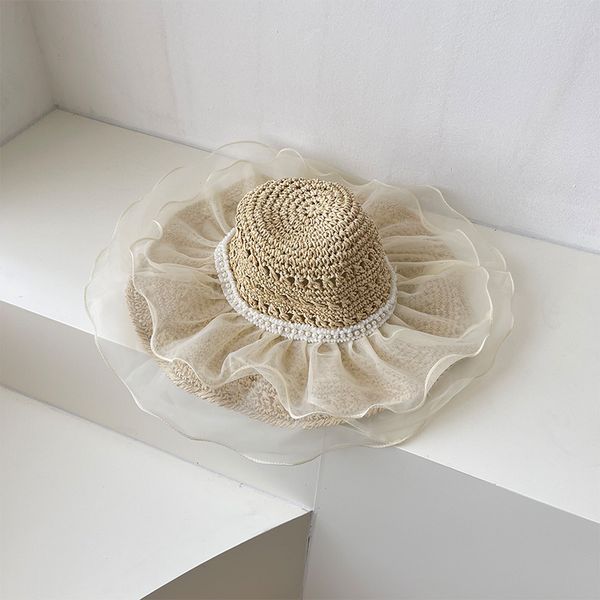 lace straw hats big brim beach hat women bucket hats caps summer vacation beach sunscreen sun hat, Blue;gray
lace straw hats big brim beach hat women bucket hats caps summer vacation beach sunscreen sun hat, Blue;gray