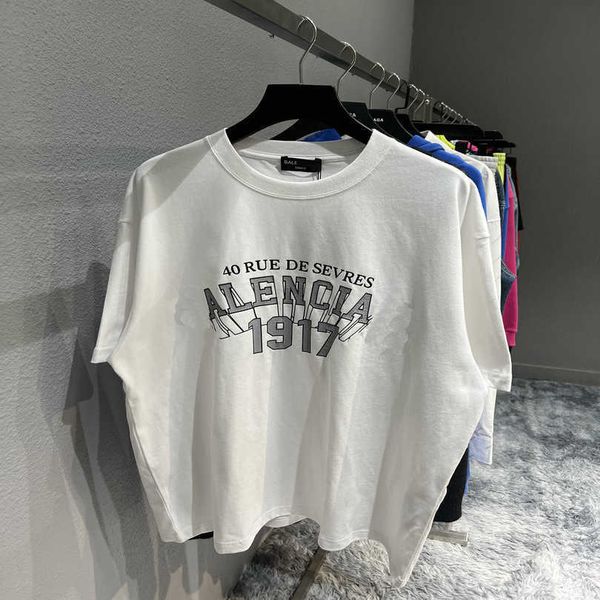 2023 new women's tshirt shirt version front 1917 tear glue crack effect casual t-shirt sleeve, White
2023 new women's tshirt shirt version front 1917 tear glue crack effect casual t-shirt sleeve, White