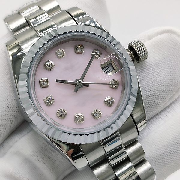 designer ladies automatic mechanical watch 31 mm folding table buckle small round drill 316 fine steel sports watch, Slivery;brown
designer ladies automatic mechanical watch 31 mm folding table buckle small round drill 316 fine steel sports watch, Slivery;brown