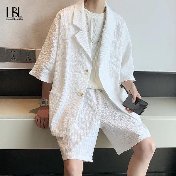 men's tracksuits summer chic fried street mens t shirts suit casual fashion five point short sleeved white jacket handsome loose male 2, Gray
men's tracksuits summer chic fried street mens t shirts suit casual fashion five point short sleeved white jacket handsome loose male 2, Gray