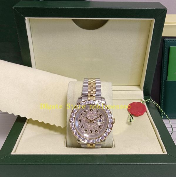 real p with box mechanical watches mens 43mm big diamond bezel arabic roman dial date yellow gold bracelet asia 2813 movement automatic watc, Slivery;brown
real p with box mechanical watches mens 43mm big diamond bezel arabic roman dial date yellow gold bracelet asia 2813 movement automatic watc, Slivery;brown