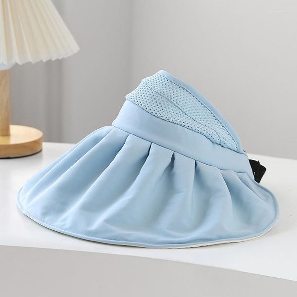 wide brim hats summer for women sunscreen sunshade empty foldable sun hat ladies visor cap korean simple casual beach female, Blue;gray
wide brim hats summer for women sunscreen sunshade empty foldable sun hat ladies visor cap korean simple casual beach female, Blue;gray