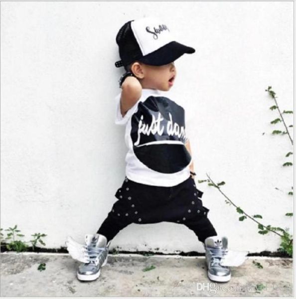 baby boys clothing sets summer short sleeve tshirtblack harem pants 2pcs set boy outfits kids casual suit children clothes 70109511619, White 
baby boys clothing sets summer short sleeve tshirtblack harem pants 2pcs set boy outfits kids casual suit children clothes 70109511619, White