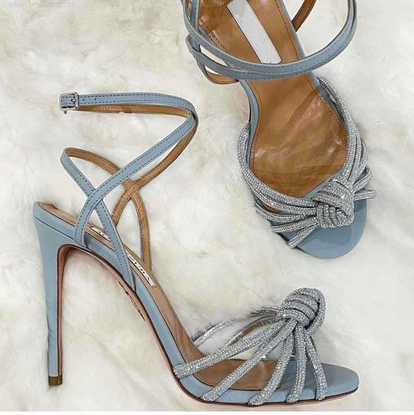 luxury design aquazzs celeste sandals shoes for women crystal-encrusted knotted leather high heels pvc round toe pumps party wedding, Black
luxury design aquazzs celeste sandals shoes for women crystal-encrusted knotted leather high heels pvc round toe pumps party wedding, Black