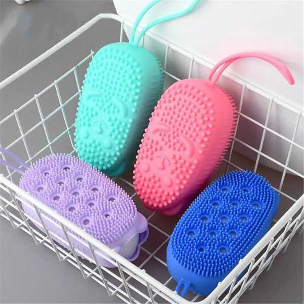 double side silicone bubble bath body brush with soap storage sponge massage scalp scrubber skin clean shower exfoliating mitt
double side silicone bubble bath body brush with soap storage sponge massage scalp scrubber skin clean shower exfoliating mitt