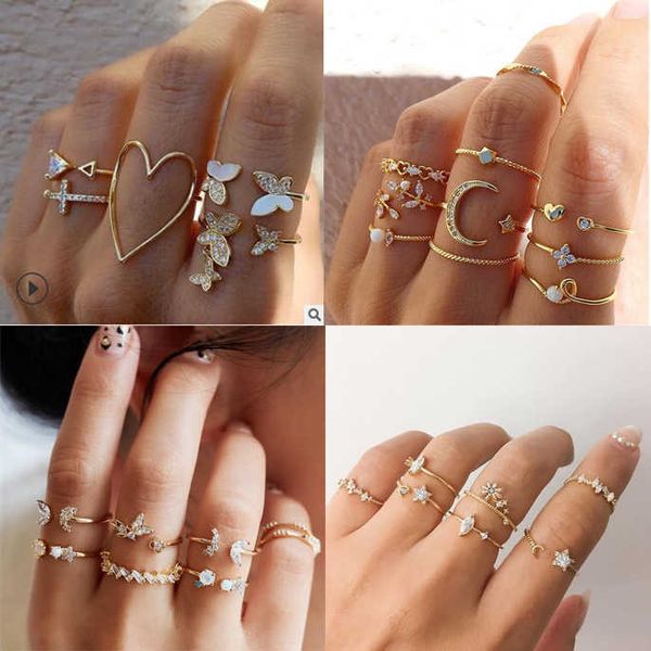 band rings bohemian geometric rings sets gold color crystal star moon flower butterfly knuckle finger ring set for women fashion jewelry p23, Silver
band rings bohemian geometric rings sets gold color crystal star moon flower butterfly knuckle finger ring set for women fashion jewelry p23, Silver