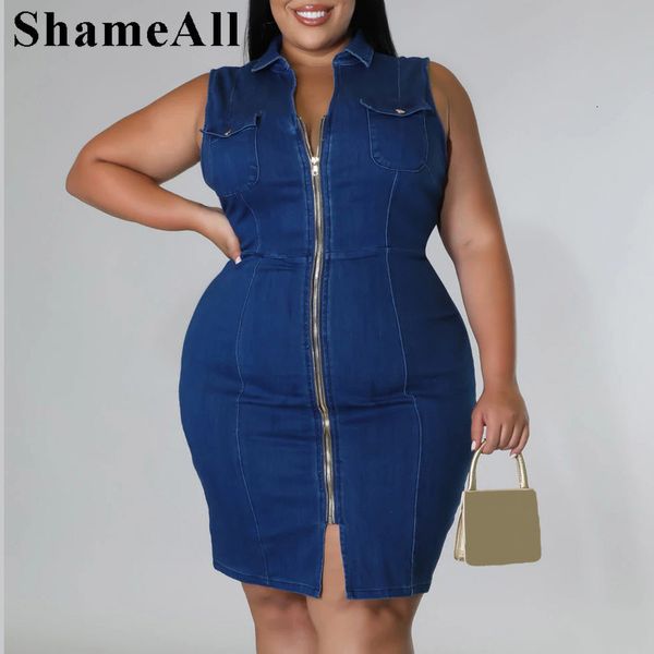 plus size dresses size turn down collar super stretchy jean bodycon 4xl summer front zipper pinafore sleeveless club jumper skirt 230410, Black
plus size dresses size turn down collar super stretchy jean bodycon 4xl summer front zipper pinafore sleeveless club jumper skirt 230410, Black