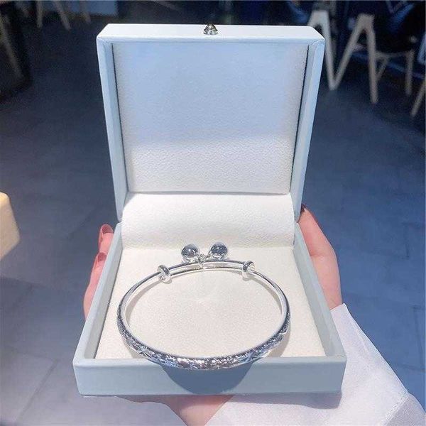 fashion design jewelry 999 pure silver bracelet female smooth bell foot simple young student for girlfriend, Black
fashion design jewelry 999 pure silver bracelet female smooth bell foot simple young student for girlfriend, Black