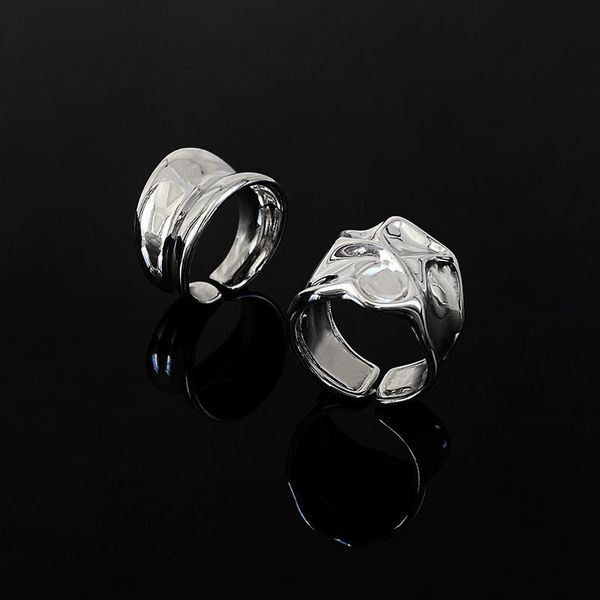 couple rings matching rings 2023 new fashion female open ring grooves mirror ring design senior internet celebrity student ring promise ring, Silver
couple rings matching rings 2023 new fashion female open ring grooves mirror ring design senior internet celebrity student ring promise ring, Silver