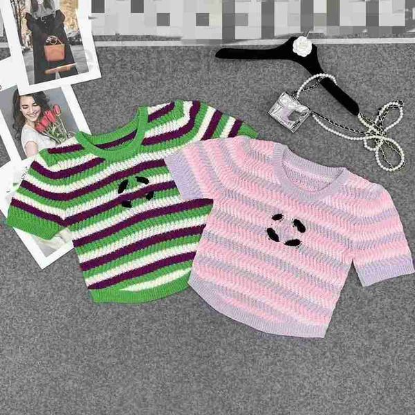 women's sweaters designer spring/summer 2023 new korean stripe knitted short sleeve fit slim versatile round neck women binw, White;black
women's sweaters designer spring/summer 2023 new korean stripe knitted short sleeve fit slim versatile round neck women binw, White;black