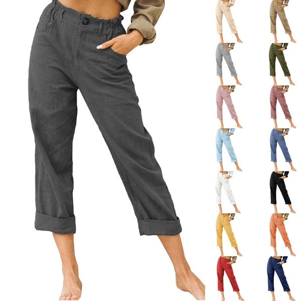 women's pants & capris new summer solid color cotton hemp fashion loose high waist casual pants, Black;white
women's pants & capris new summer solid color cotton hemp fashion loose high waist casual pants, Black;white