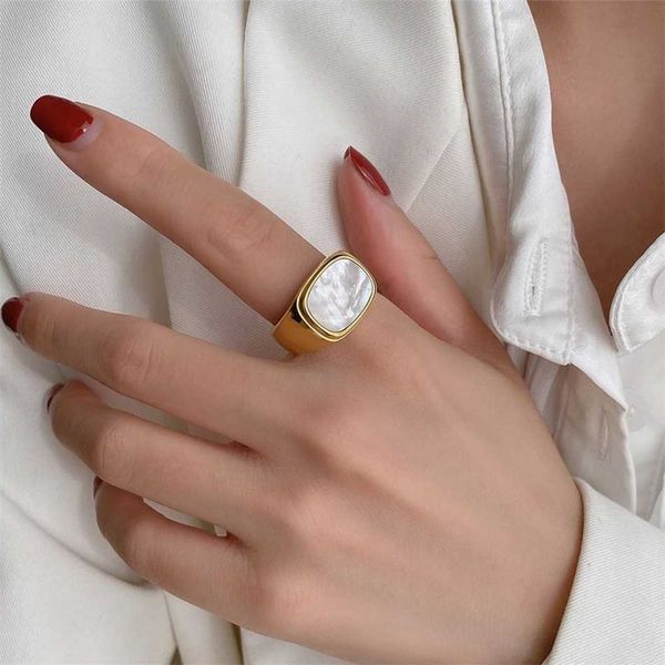 band rings jujie 316l stainless steel square shell rings for women vintage chunky ladies large ring party jewelry wholesale/dropshipping p23, Silver
band rings jujie 316l stainless steel square shell rings for women vintage chunky ladies large ring party jewelry wholesale/dropshipping p23, Silver