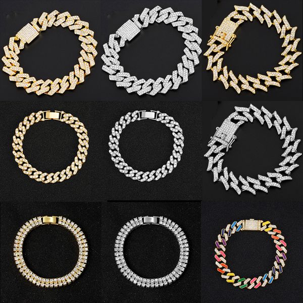 charm bracelets 12mm15mm bracelet with box clasp iced out micro pave cubic zirconia hip hop fashion jewelry for gift 230411, Golden;silver
charm bracelets 12mm15mm bracelet with box clasp iced out micro pave cubic zirconia hip hop fashion jewelry for gift 230411, Golden;silver