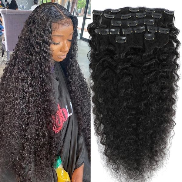 human hair clip in extension deep wave brazilian remy human hair natural color 8 pieces/sets full head extension for women, Black;brown
human hair clip in extension deep wave brazilian remy human hair natural color 8 pieces/sets full head extension for women, Black;brown